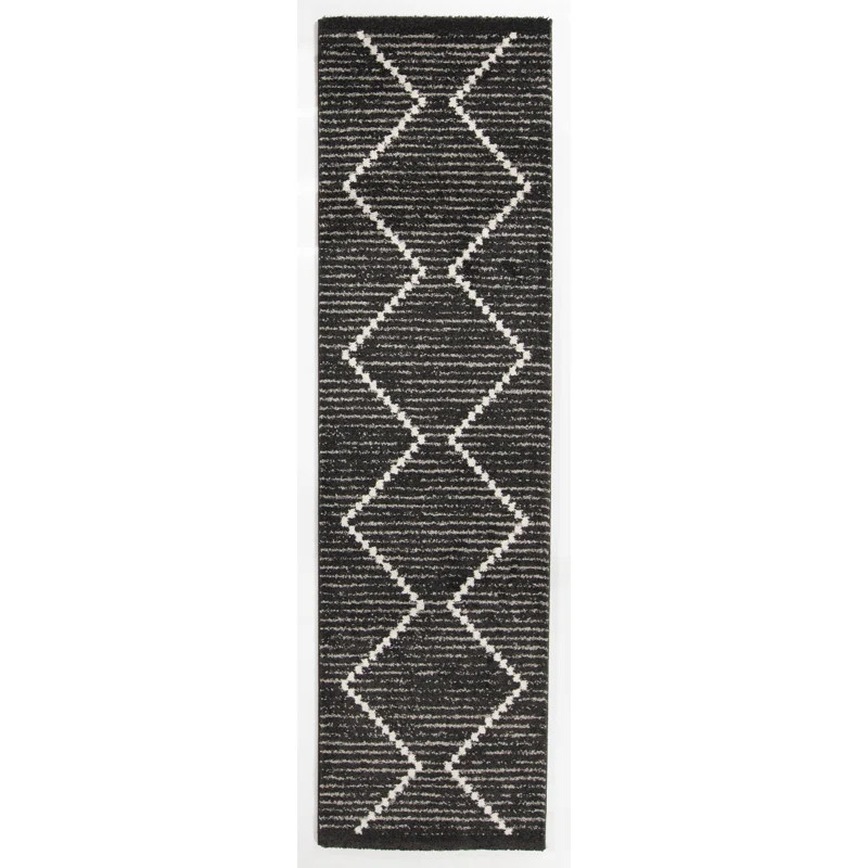 Finchley Geometric Black Area Rug | Wayfair North America