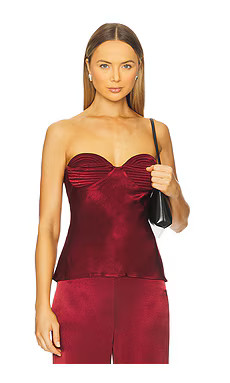 Bardot x REVOLVE Devin Satin Camisole in Burgundy from Revolve.com | Revolve Clothing (Global)
