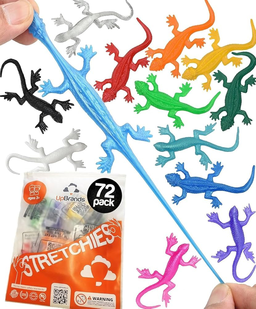 UpBrands 72 Super Stretchy Lizards Toys 3 Inches Bulk Set, 12 Colors, Kit for Birthday Party Favo... | Amazon (US)