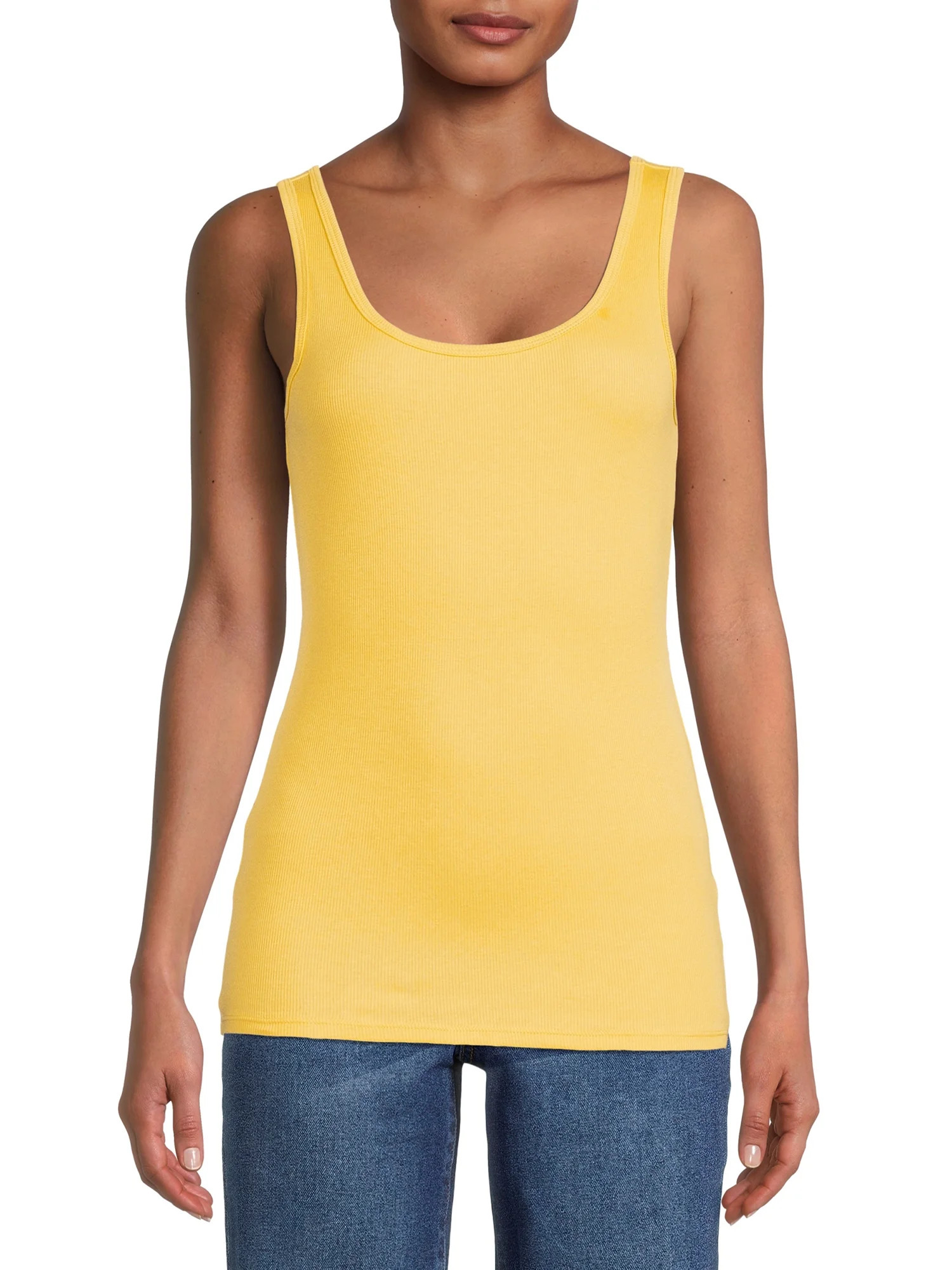 Time and Tru Women's Ribbed Tank Top - Walmart.com | Walmart (US)