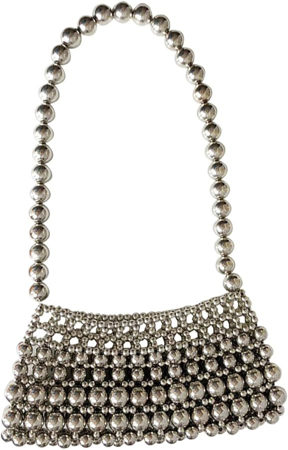 Pure handmade beaded weaving bags pearl bags dopamine style ladies crossbody clutch for mother | Amazon (US)