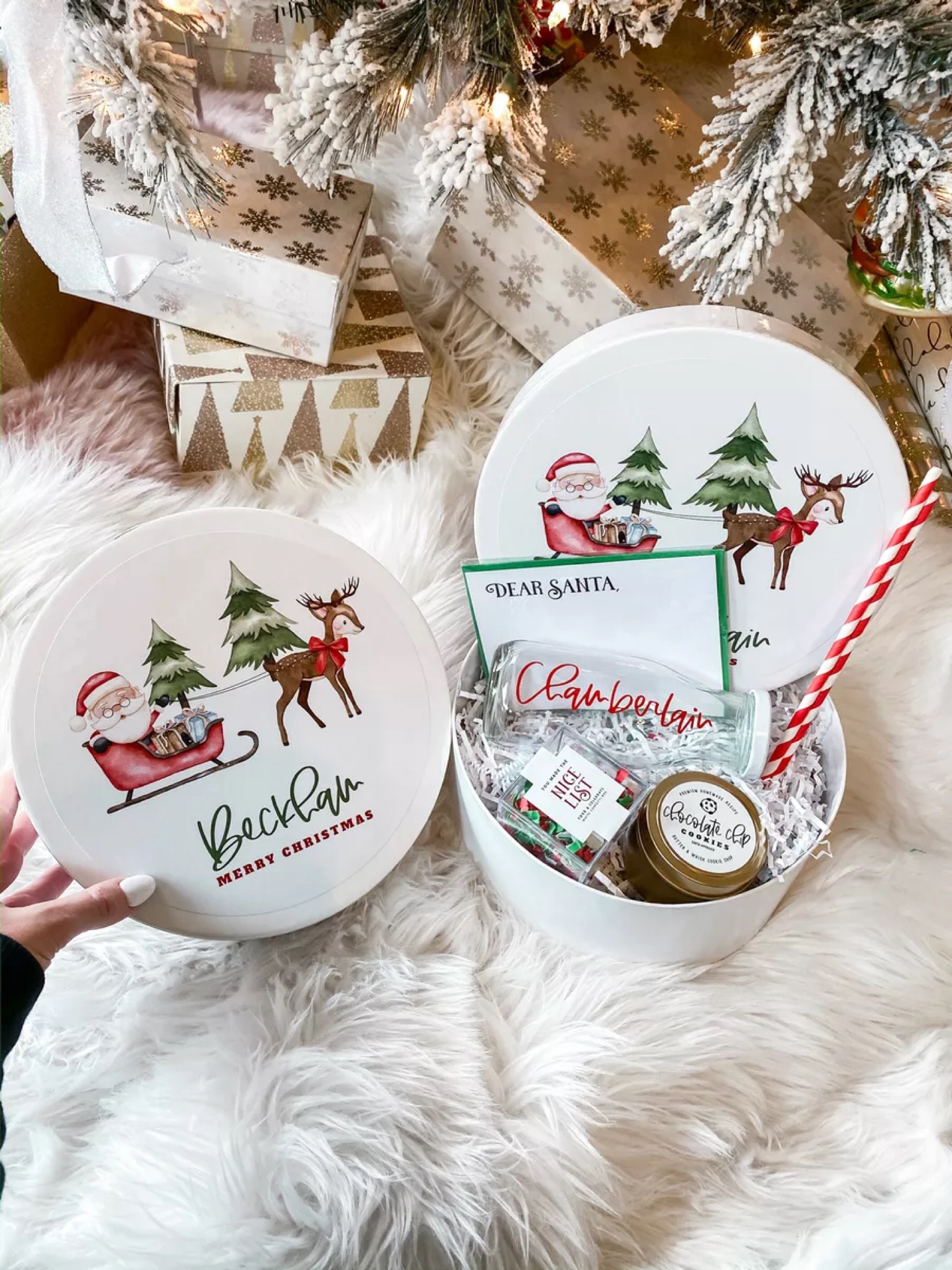 Kids Christmas box Santa kid gift Christmas Eve kids gift personalized cookies for Santa personalized milk glass 

#LTKkids #LTKHoliday #LTKSeasonal
