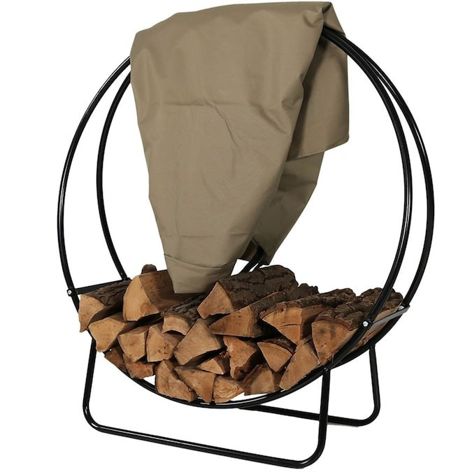 Sunnydaze Decor 44-in x 40-in x 15.5-in Steel Two-thirds Cord Firewood Rack Lowes.com | Lowe's