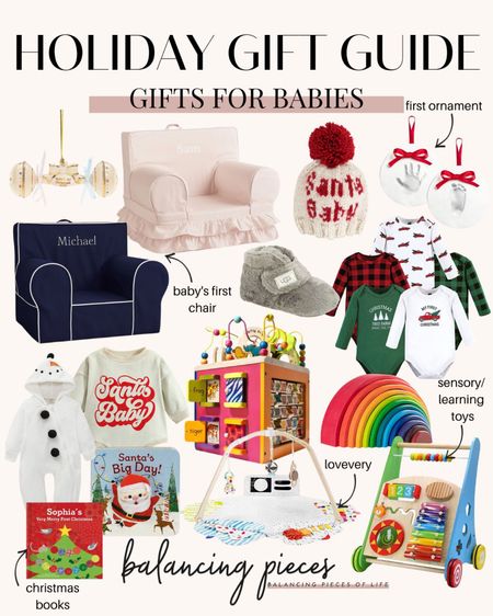 Gift guides 2022 - amazon gifts for babies first Christmas - newborn baby gifts - baby gift guide - baby toys - baby Christmas outfits / onesies - baby girl gifts - baby boy gifts - nursery play room - pottery barn first chair gifts for baby 



#LTKkids #LTKbaby #LTKHoliday