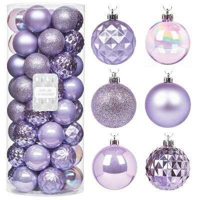 Every Day is Christmas Round 50ct 2.24"/57mm Shatterproof Christmas Tree Ornaments Set, Christmas... | Target