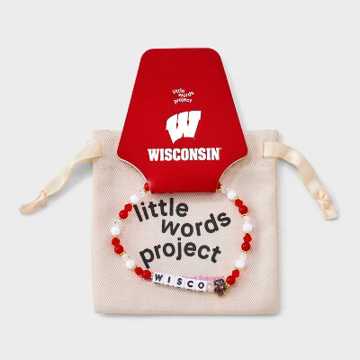 Little Words Project University of Wisconsin Beaded Bracelet - Red/White | Target