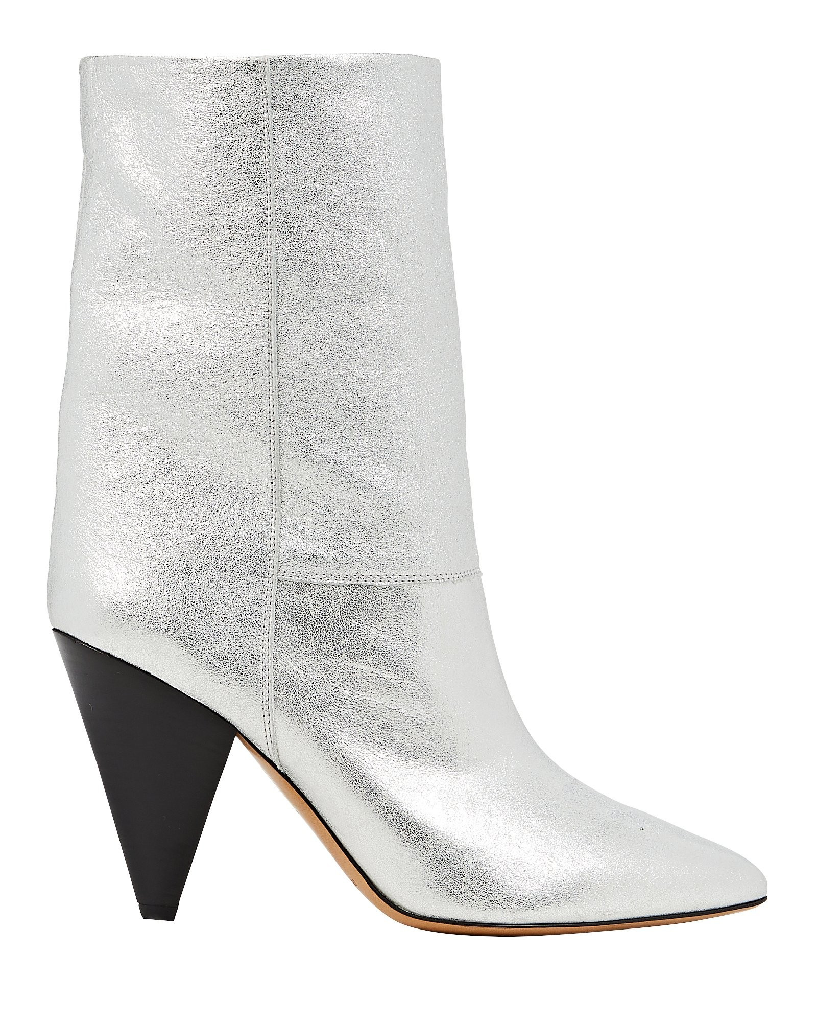 Locky Metallic Leather Ankle Boots | INTERMIX