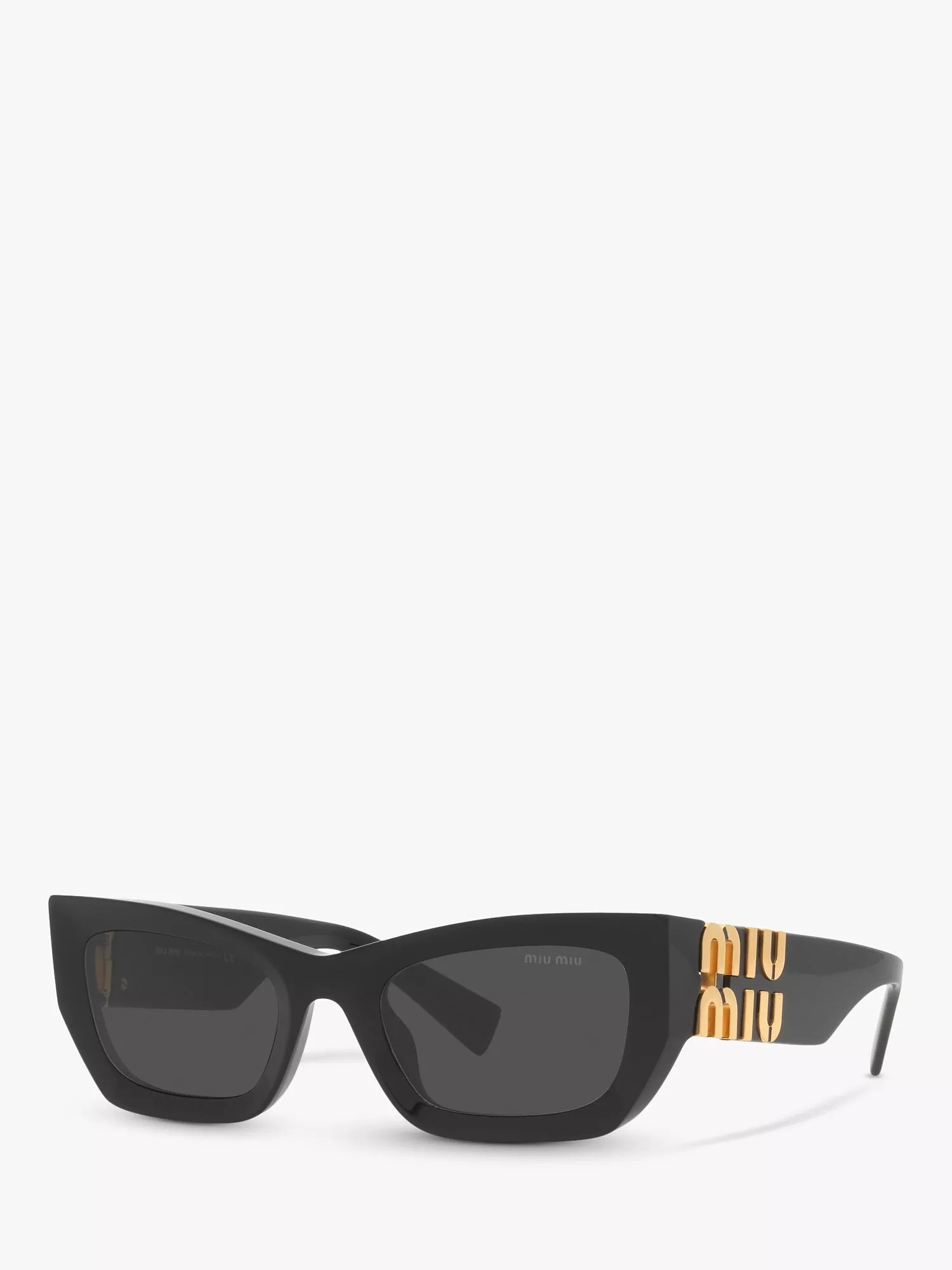 Miu MiuMU 09WS Women's Rectangular Sunglasses | John Lewis (UK)