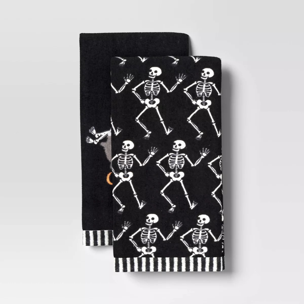 2pk Halloween 'Chilling' Skeleton Glow in the Dark Hand Towel Set Black - Hyde and EEK! Boutique... | Target