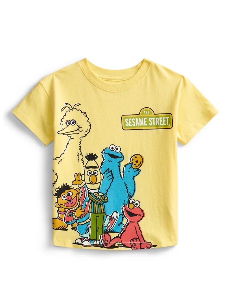 Sesame Street Toddler Graphic Crewneck Tee with Short Sleeves, Sizes 12M-5T | Walmart (US)