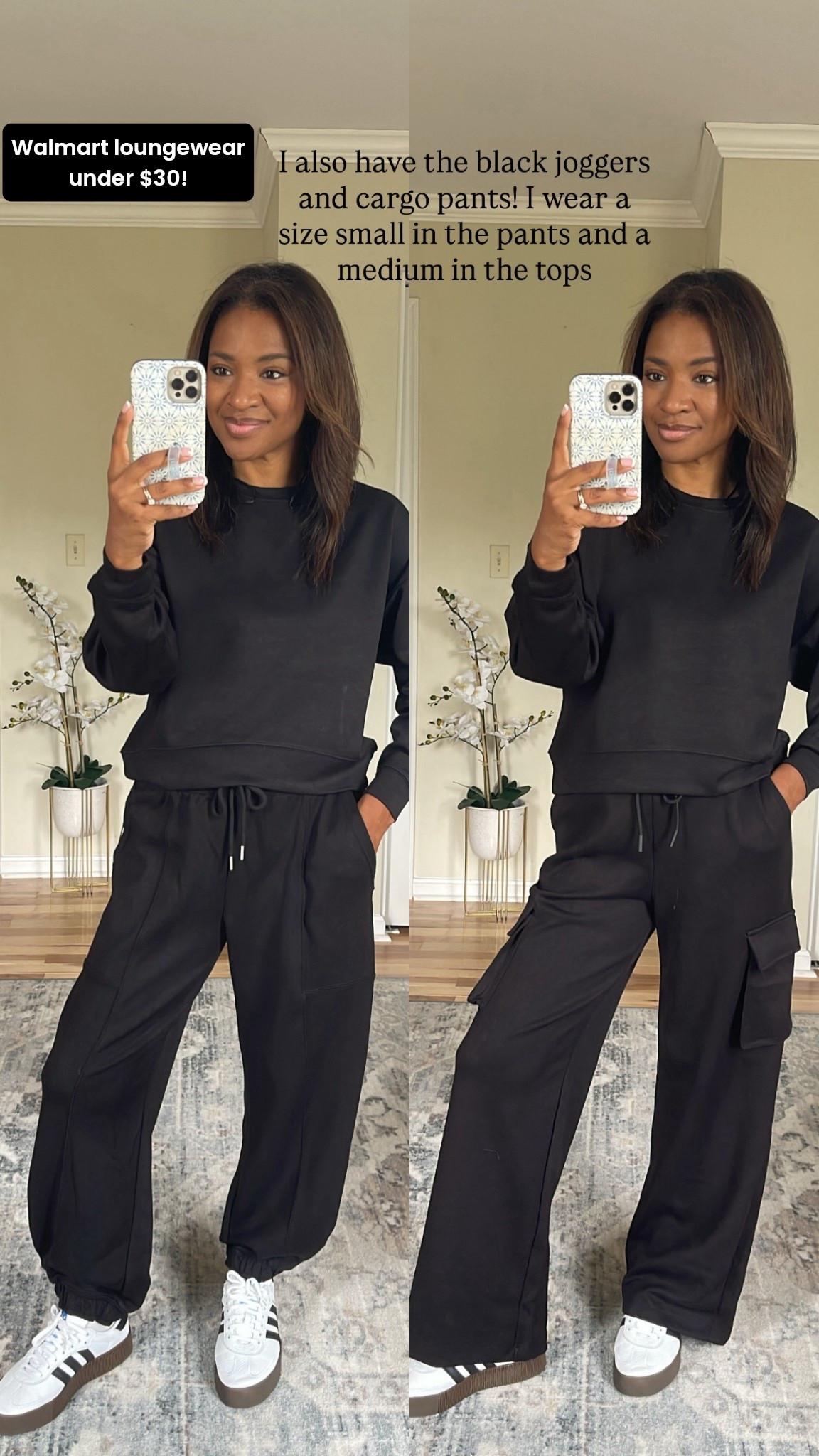 Walmart loungewear faves! I’m wearing a size medium in the top and small in the bottoms 

#ltkfindsunder100 #ltkfindsunder50 #ltkover40