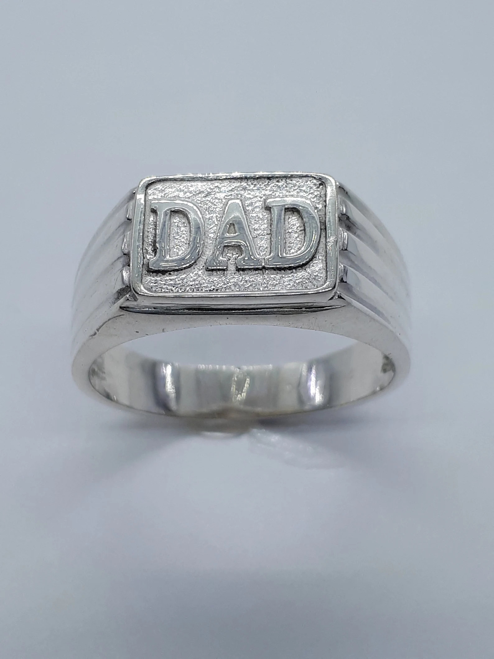 Sterling Silver Dad Signet Ring, Engravable - Etsy | Etsy (Global)