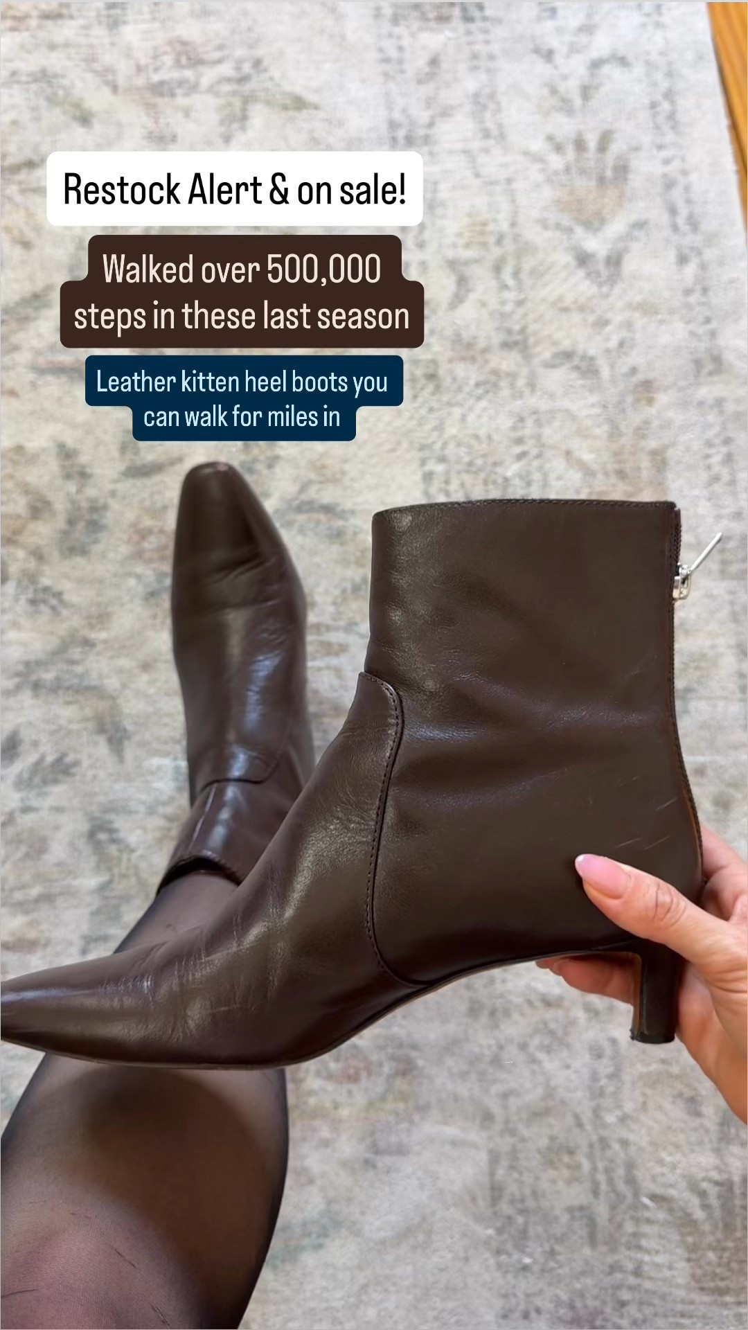 Chocolate brown leather kitten heel boots you can walk for miles in!
Madewell restock and on sale 20% off!
Size up 1/2 for walking comfortability 


#LTKxMadewell #LTKSaleAlert #LTKShoeCrush