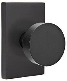 Passage Set, Modern Rectangle Rosette, Modern Round Knob, Satin Brass | Amazon (US)