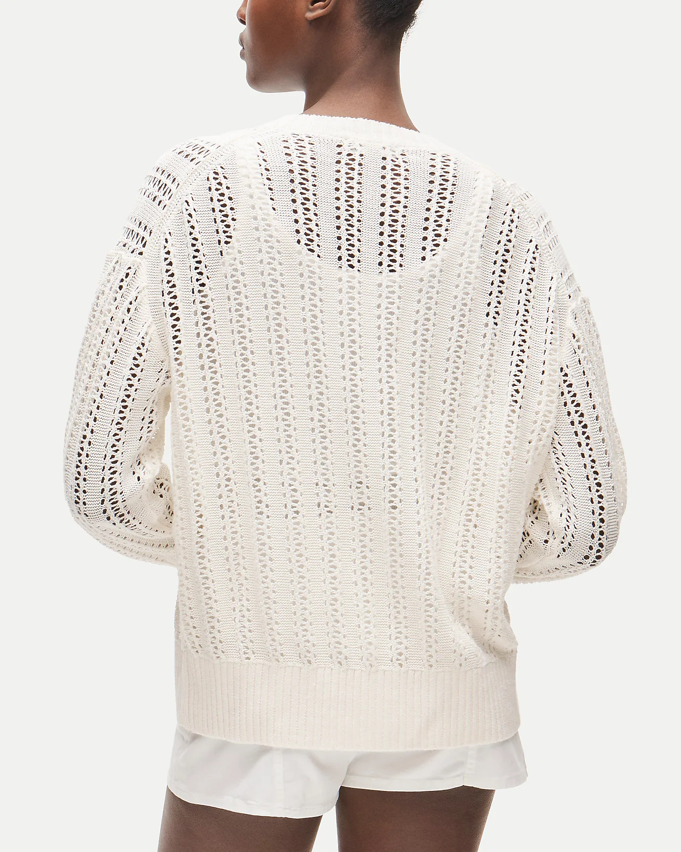Pointelle V-neck cardigan | J. Crew US