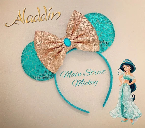 Jasmine Minnie Mouse Ears Disney Ears for Adults and Kids | Etsy | Etsy (US)