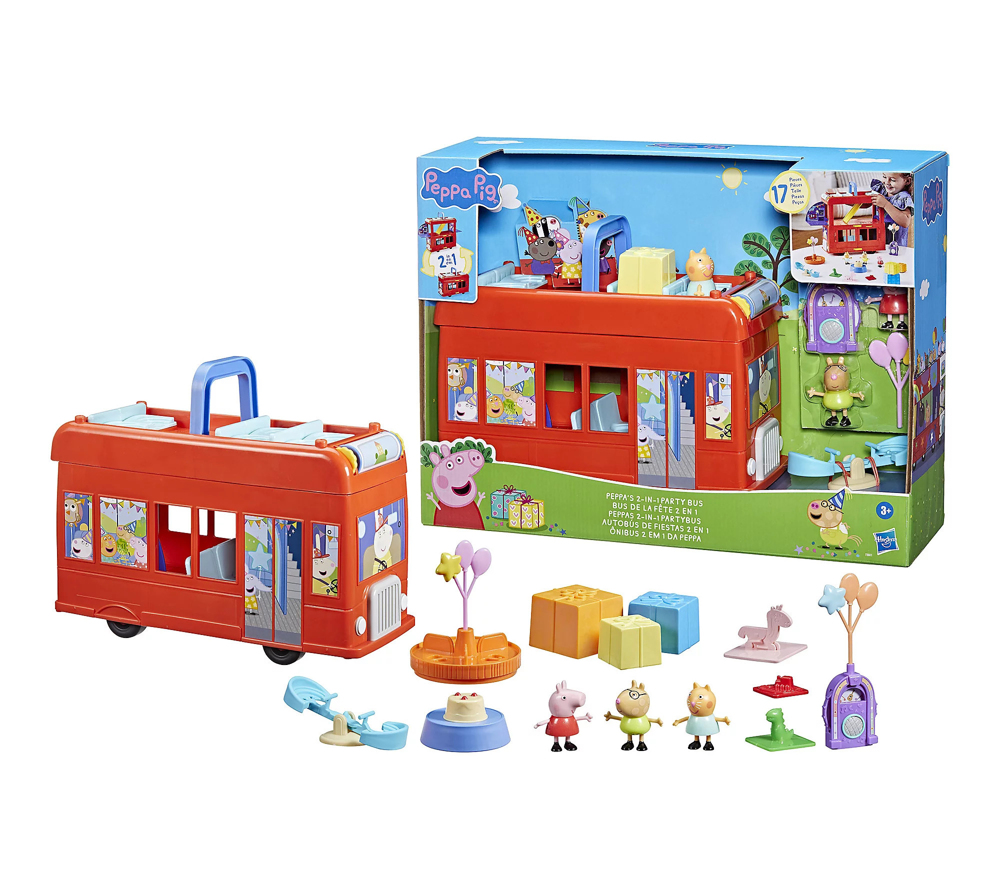 Hasbro Peppa Pig Peppa's 2-in-1 Party Bus Plays et | QVC