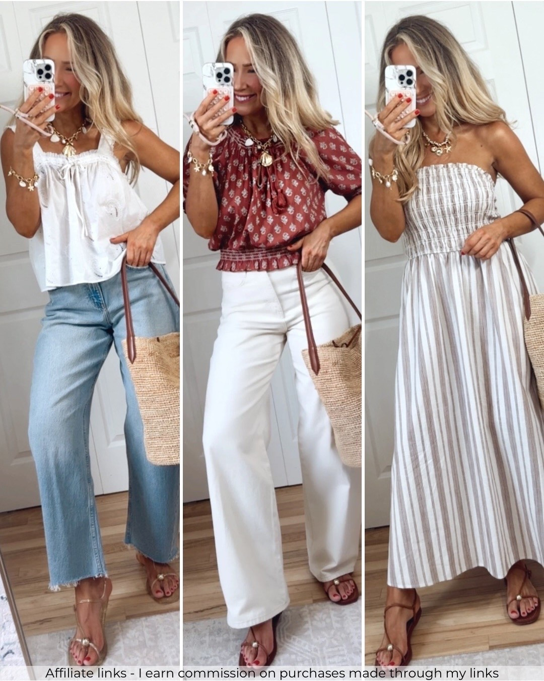 Affiliate links - I earn commission on purchases made through my links 

Target fashion
Casual summer outfits
Flowy white top
Target bandana top 
Striped maxi dress