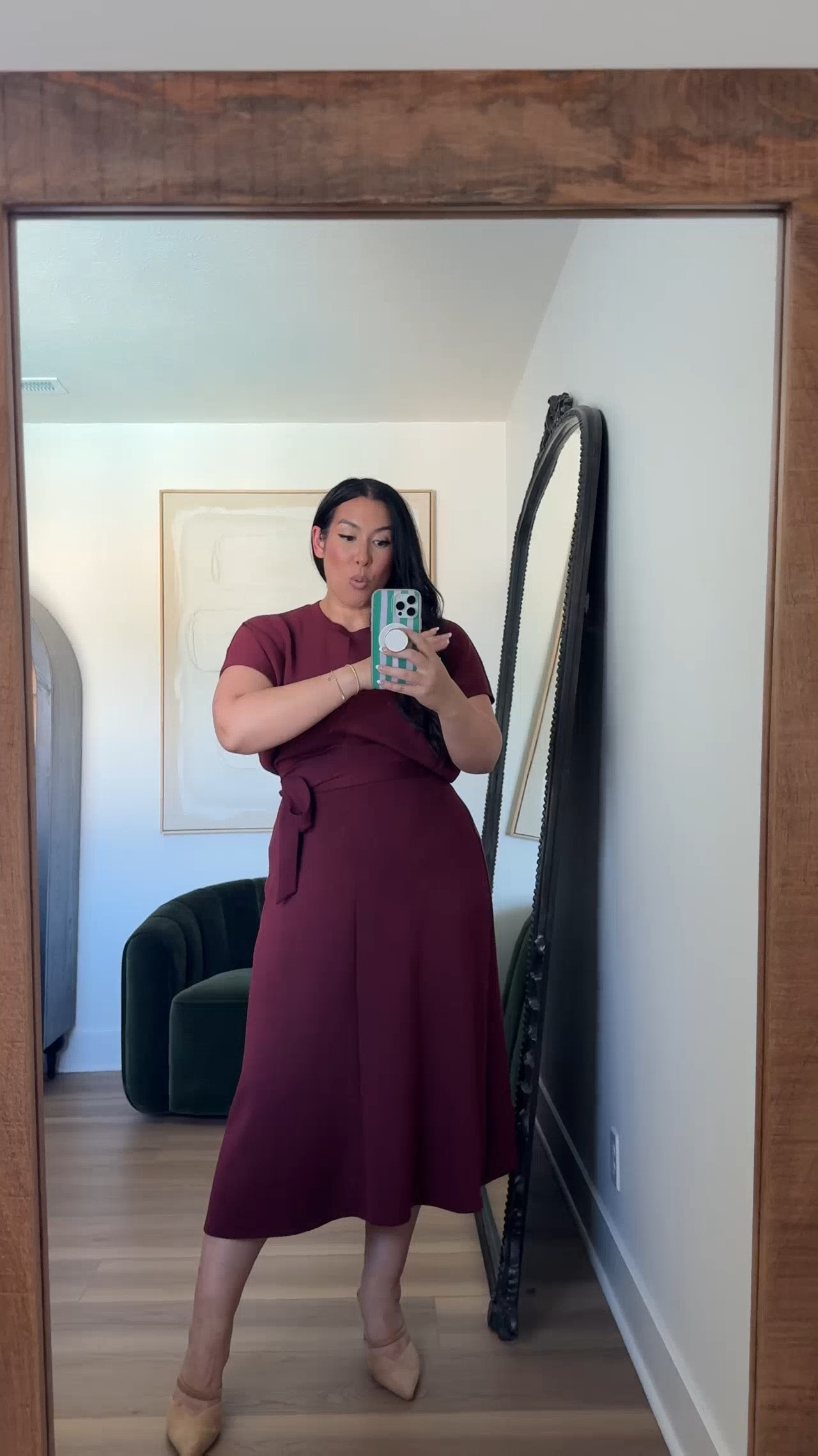 This is such a great work dress, no shapewear needed! I love the length of the sleeves and the material is so good. 

 #LTKootd #LTKMidsize #LTKWorkwear