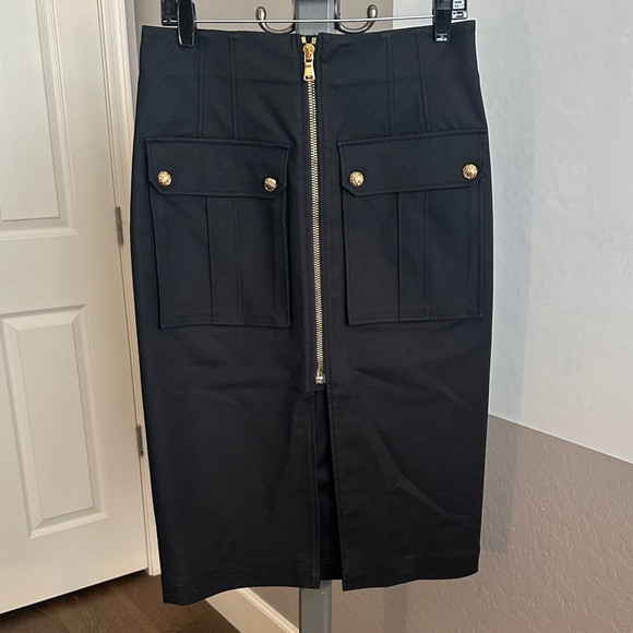 Veronica Beard Black Cargo Zipper Front Skirt 10 EUC | Poshmark