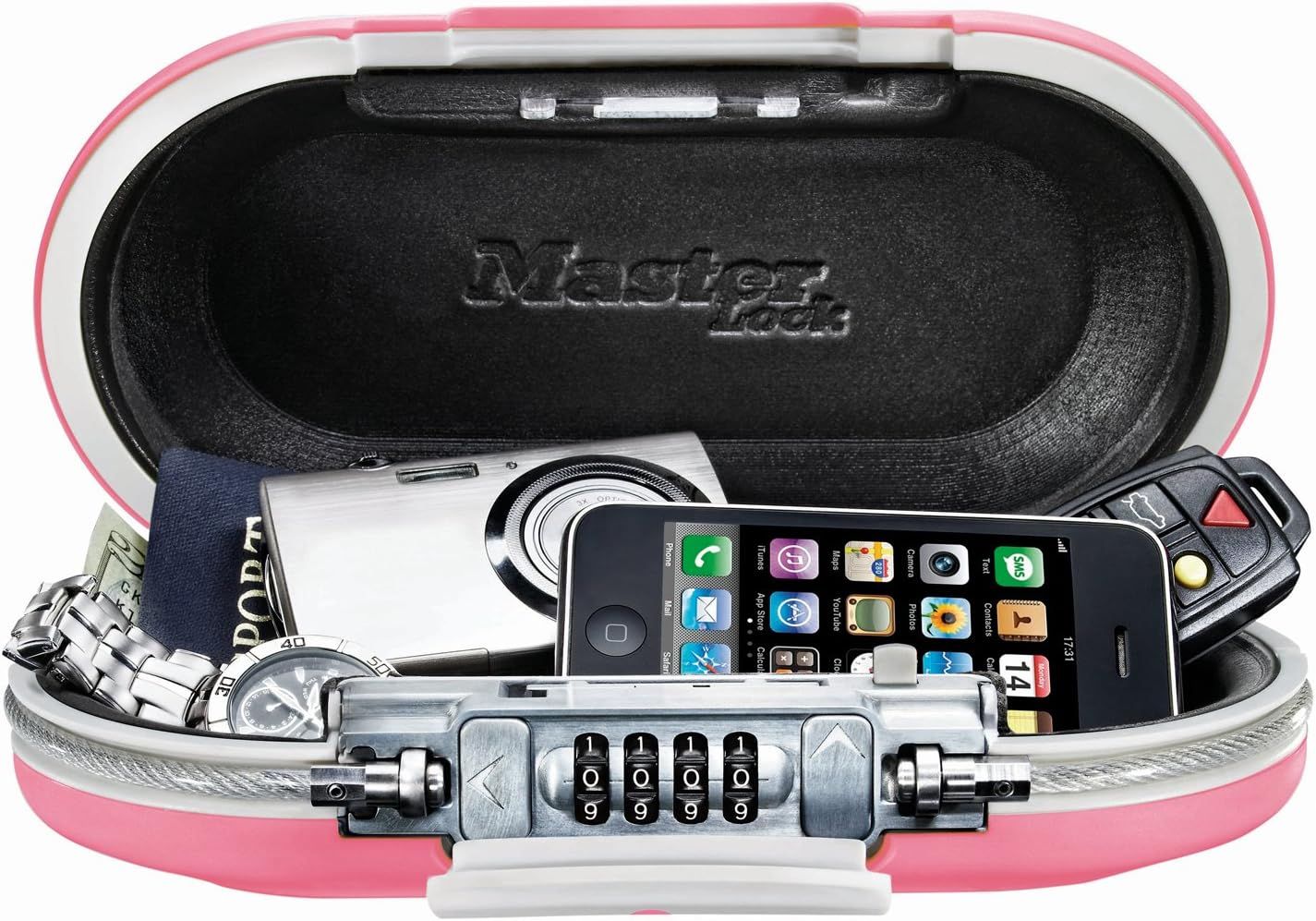 Master Lock Pink Portable Small Lock Box, Set Your Own Lock Combination Portable Safe, Personal T... | Amazon (US)