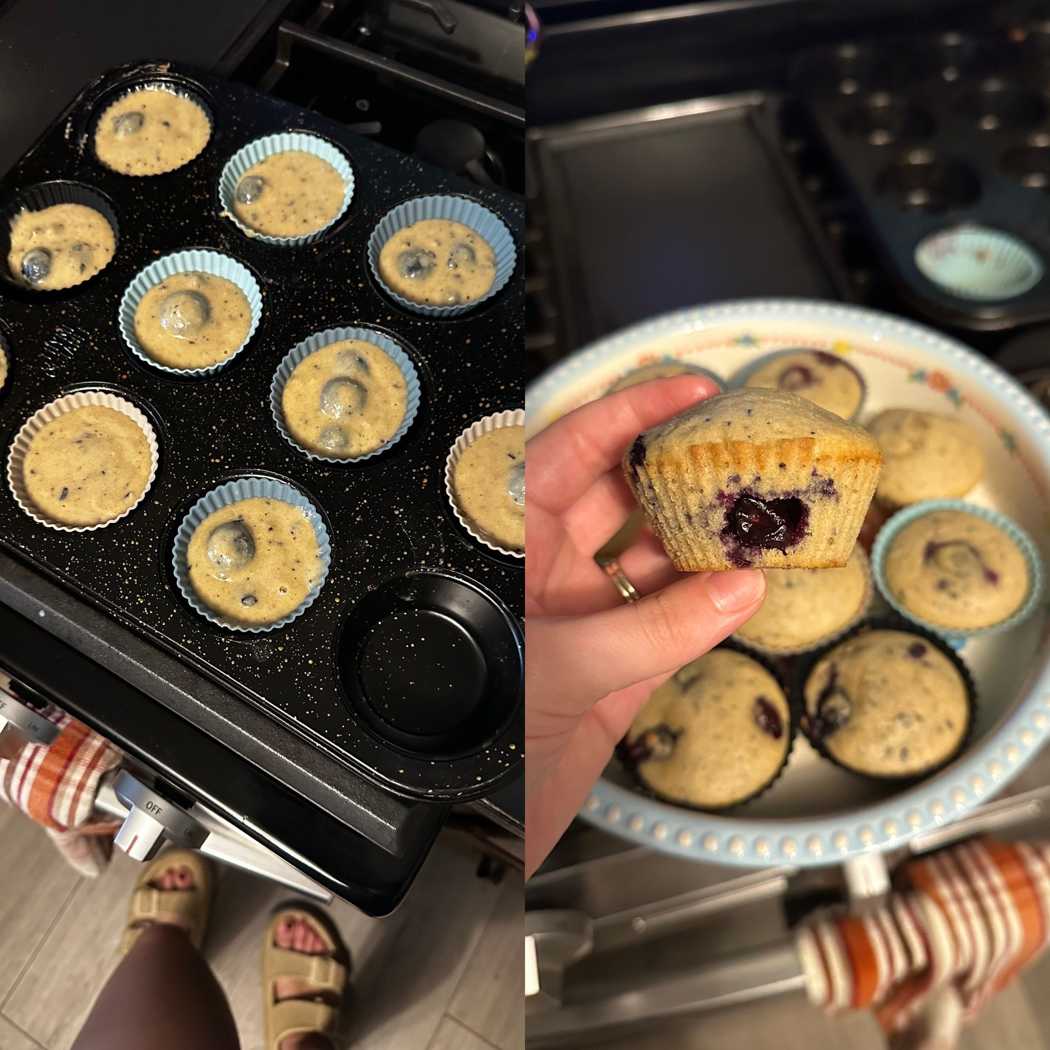 The easiest muffins you’ll ever make! I’ve been using these for protein muffins, banana muffins, chocolate chip muffins, egg breakfast muffins. Truly nonstick with or without the liners and easy to clean! The silicone liners are a game changer for baking! I’ve been using this for over a year 🤎

Thyme & table 12 cup nonstick muffin pan with silicone baking cups 