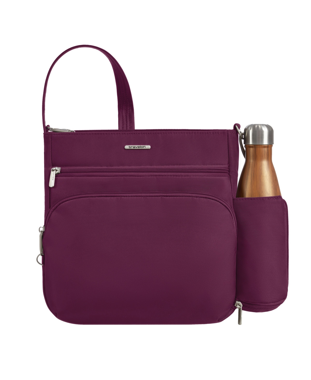 Travelon Anti-Theft Classic North/South Crossbody - Burgundy | Macy's