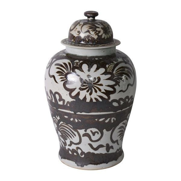 Brown Silla Flower Temple Jar | Scout & Nimble