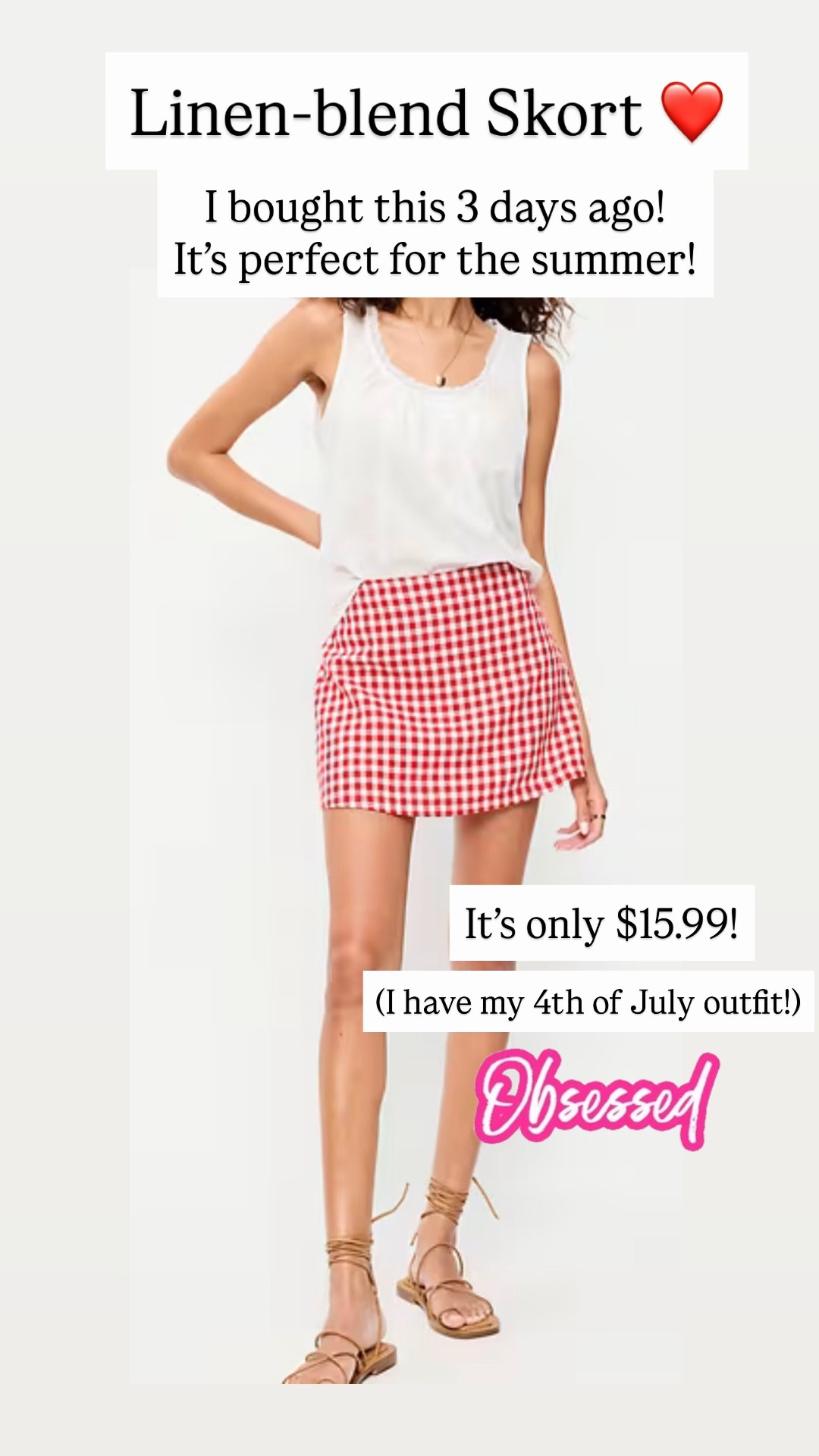Linen blend skort is on sale 

#LTKSaleAlert #LTKootd