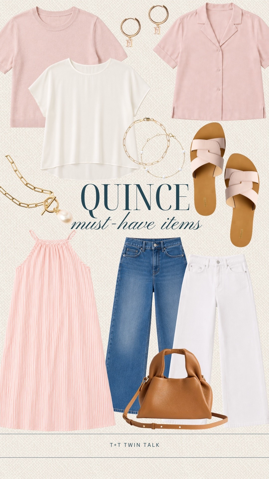 These Quince pieces are the staples I want in my closet all summer. I love the mix of soft pinks, crisp whites, and warm neutrals because they all work together so well. You can create so many pretty outfits with these pieces!

#LTKootd #LTKgrwm #LTKdayinmylife