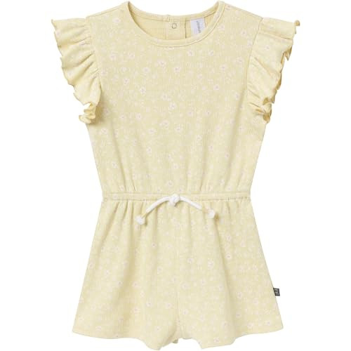 Modern Moments by Gerber Toddler Girls' Flutter Sleeve Romper, Dusty Yellow Floral, 2T | Amazon (US)