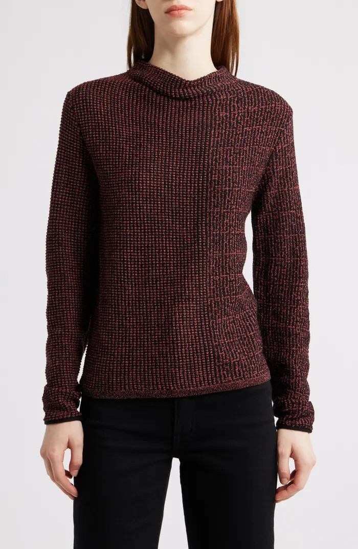 NIC+ZOE Pixel Knit Funnel Neck Sweater | Nordstrom | Nordstrom