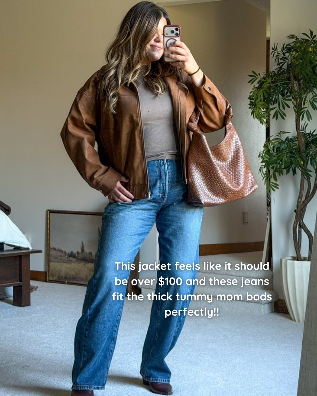 Casual fall and winter outfit Midsize mom 🤍 my best fitting pair of jeans postpartum, wearing size 32. Suede bomber jacket from Amazon size XL

#LTKSaleAlert #LTKMidsize #LTKSeasonal