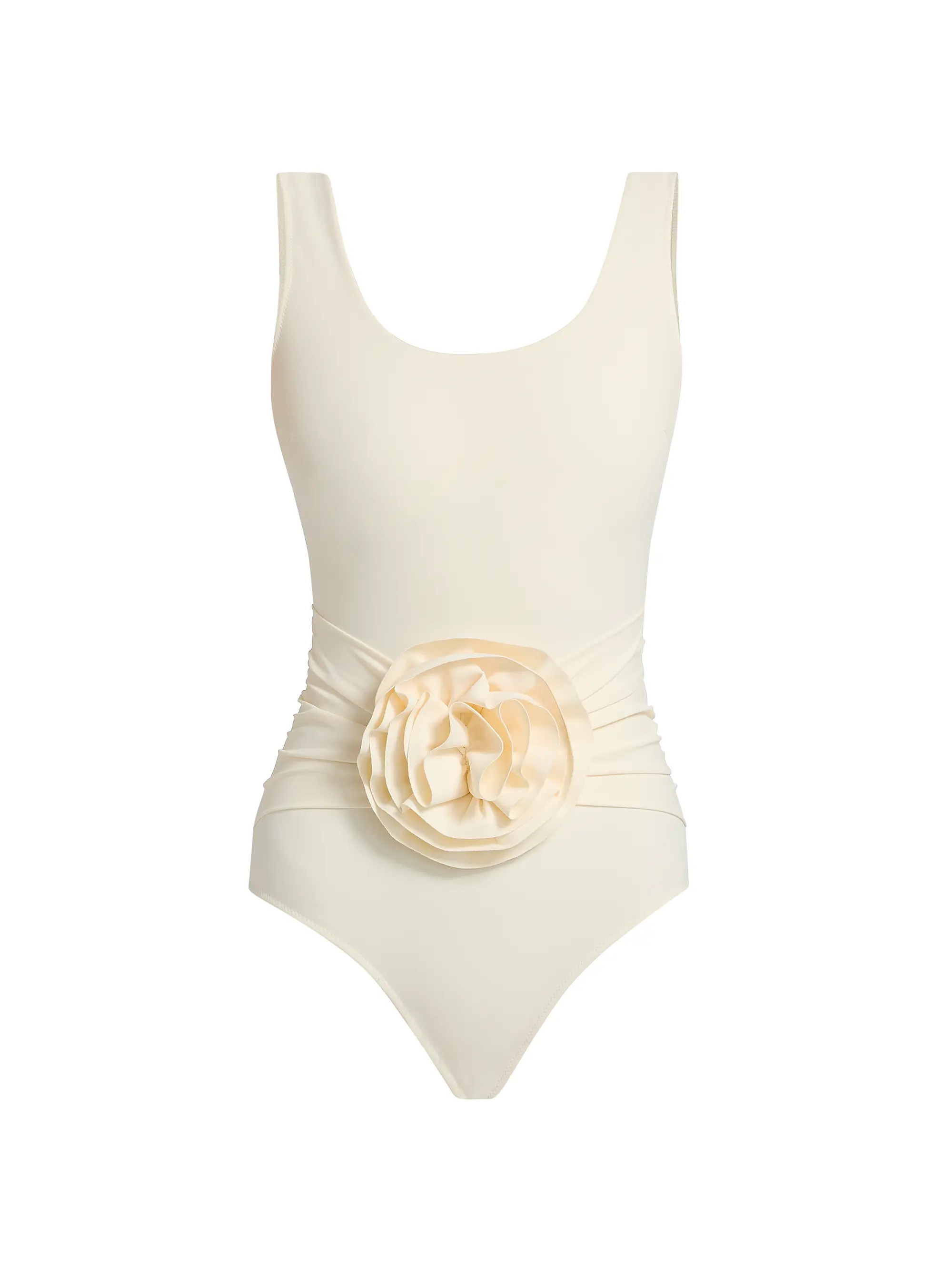 Chiara Boni La Petite Robe Duana Rosette One-Piece Swimsuit | Saks Fifth Avenue | Saks Fifth Avenue