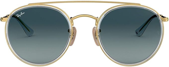 Ray-Ban Women's Rb3647n Double Bridge Round Sunglasses | Amazon (US)