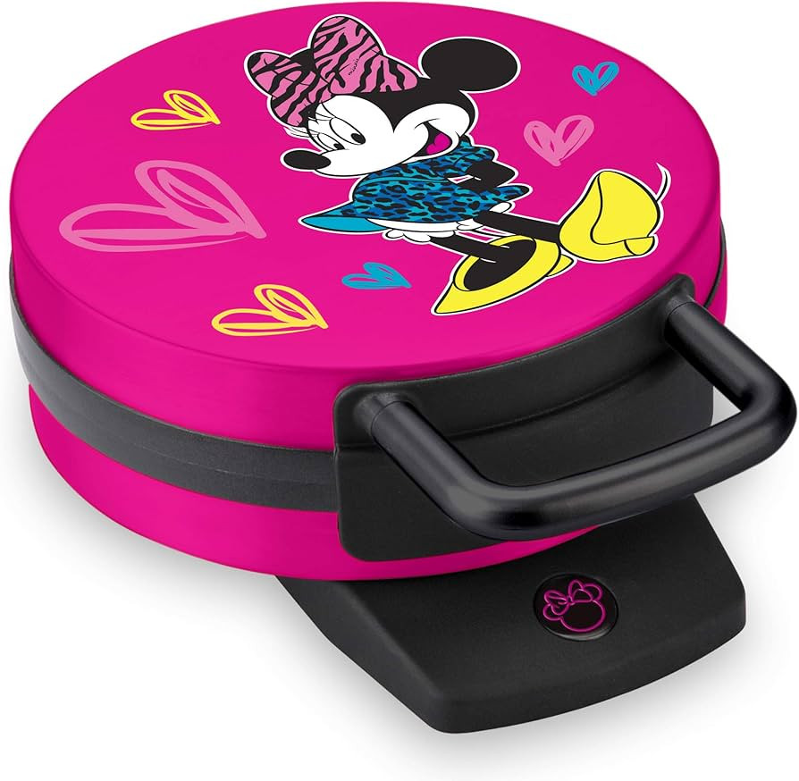Disney Minnie Mouse Waffle Maker by Select Brands - Nonstick Waffle Iron for Fun Minnie-Shaped Wa... | Amazon (US)