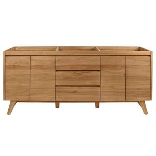 Coventry 72 in. Bath Vanity Cabinet without Top in Natural Teak | The Home Depot
