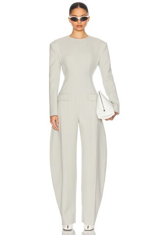 Helsa The Architect Jumpsuit in Light Grey | FWRD 