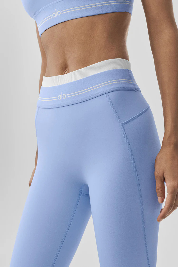 Airbrush High-Waist 7/8 Better Together Legging - Light Provence Blue/White | Alo Yoga (US)