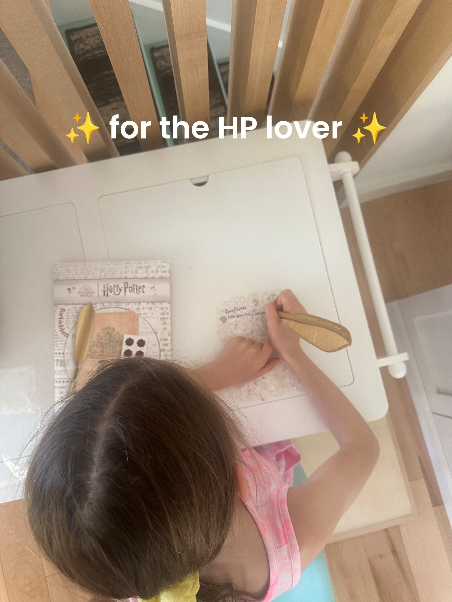 💖 My 8yo is getting super into letter writing especially with her Golden Harry Potter Quill Pen 🪶 

📄 We also made the paper depicted from another Harry Potter parchment making kit! 🦉 

✨ Now we just need to train an owl to deliver our mail 🪄 

#LTKSaleAlert #LTKmomlife #LTKKids