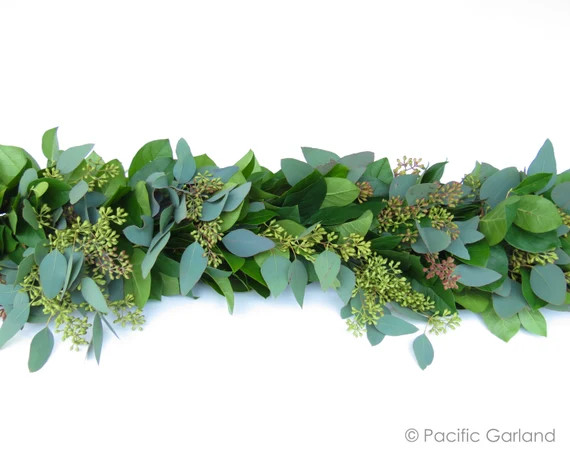 Salal & Seeded Eucalyptus Garland | Etsy (US)