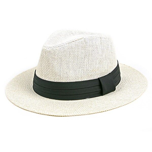 Pop Fashionwear Unisex Retro Fashion Straw Panama Fedora Hat | Bed Bath & Beyond