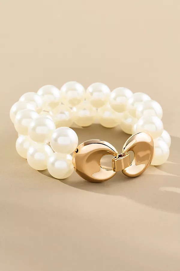 Double Pearl Beaded Bracelet | Anthropologie (US)