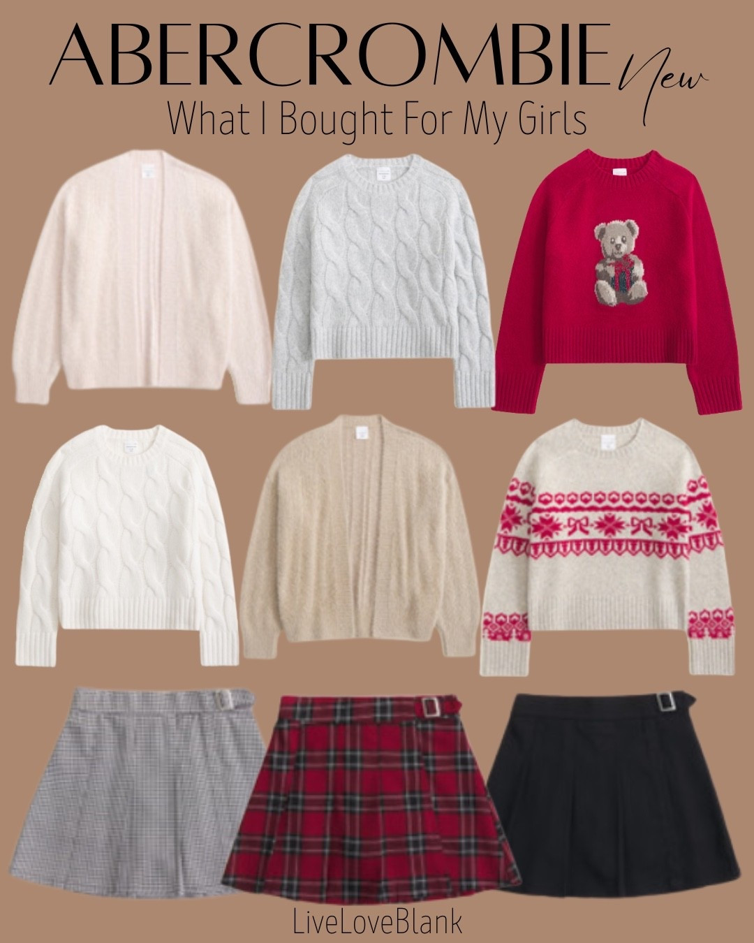 Abercrombie for my girls
Holiday outfit ideas 
Sweaters and skirts 

#LTKHoliday #LTKSeasonal #LTKKids