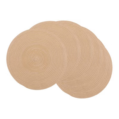 REGALWOVEN Farmhouse Thick Rattan Washable Kitchen Placemats 6 Pcs Brown | Target