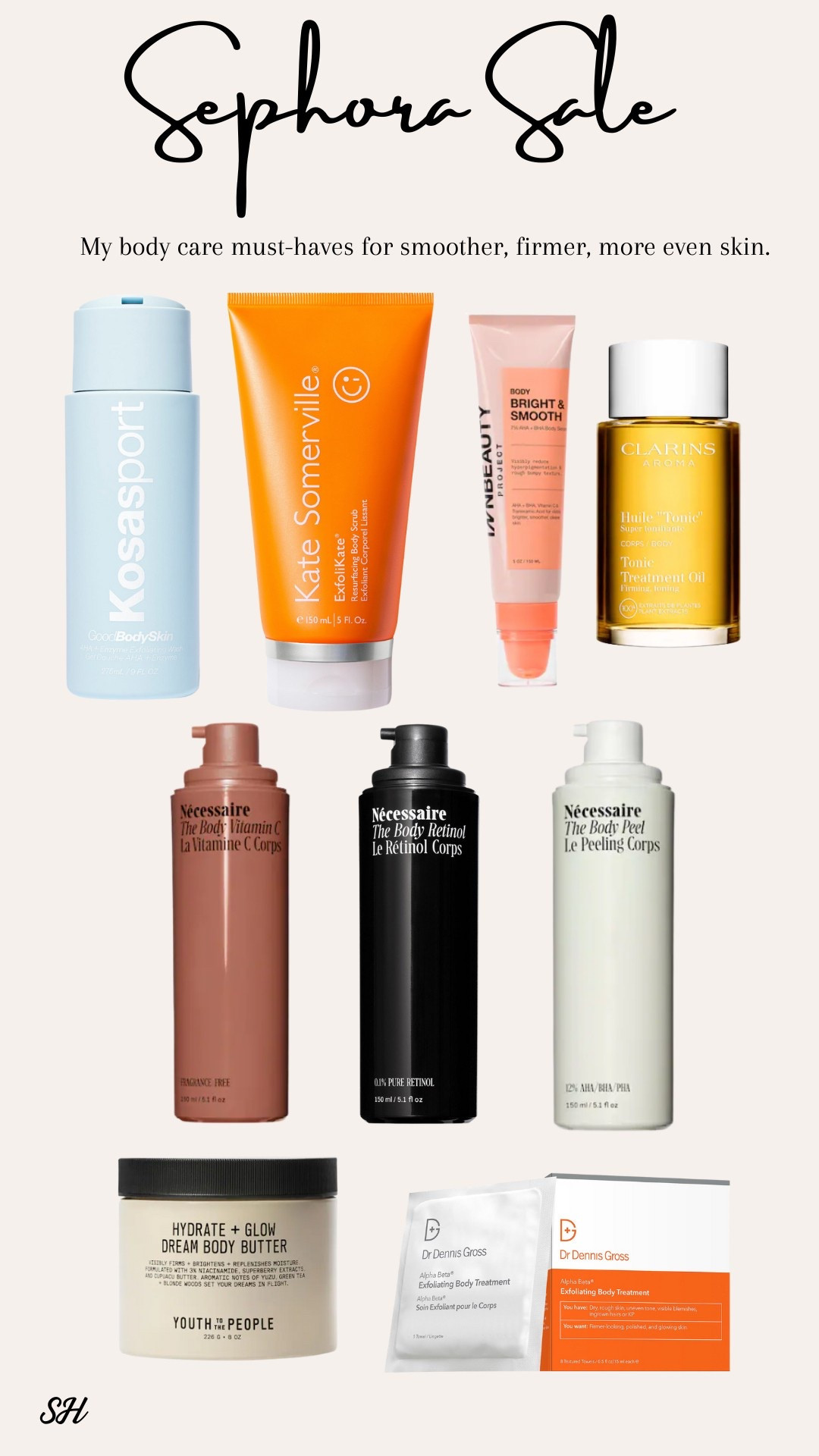 Sephora sale is on! Now is the perfect time to stock up. These are my go to body care products for smooth, hydrated, firm, even-toned skin. Your body needs a specialized skincare routine too! 

#LTKBeauty #LTKSaleAlert #LTKFindsUnder100