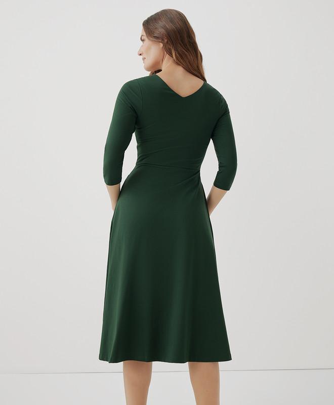 fit & flare midi party dress | Pact Apparel