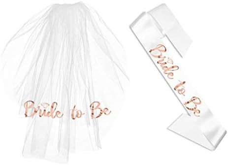 Bubbles & Confetti Bachelorette Sash & Veil | Bride-to-be Wedding Favors | Fiesta Bridal Shower |... | Amazon (US)
