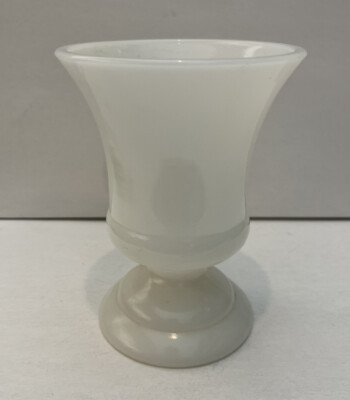 VINTAGE  NAPCO 6" FOOTED MILK GLASS WHITE FLOWER VASE PLANTER URN | eBay US