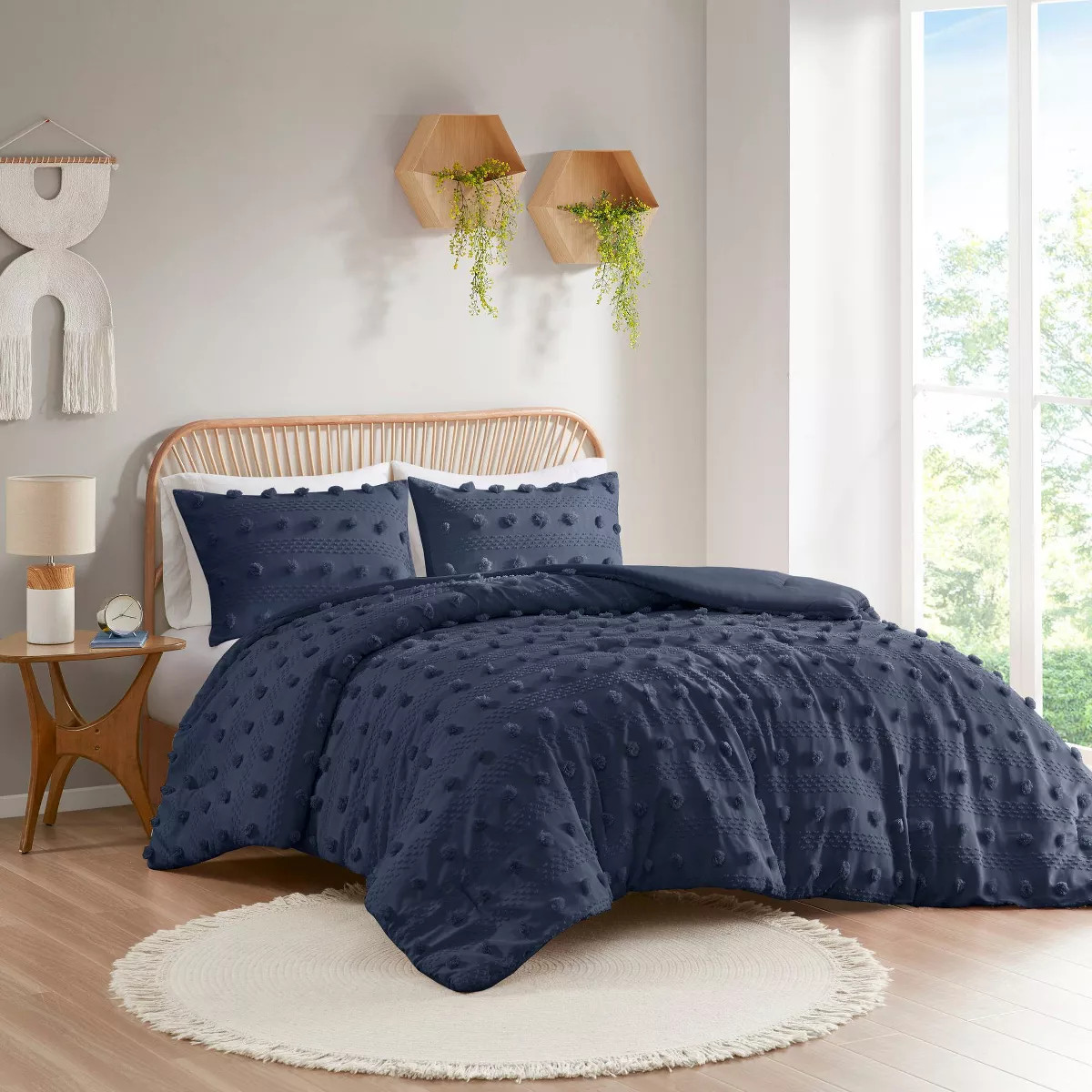 Intelligent Design Elise Pom Pom Jacquard Antimicrobial Dust Free Comforter Set | Target
